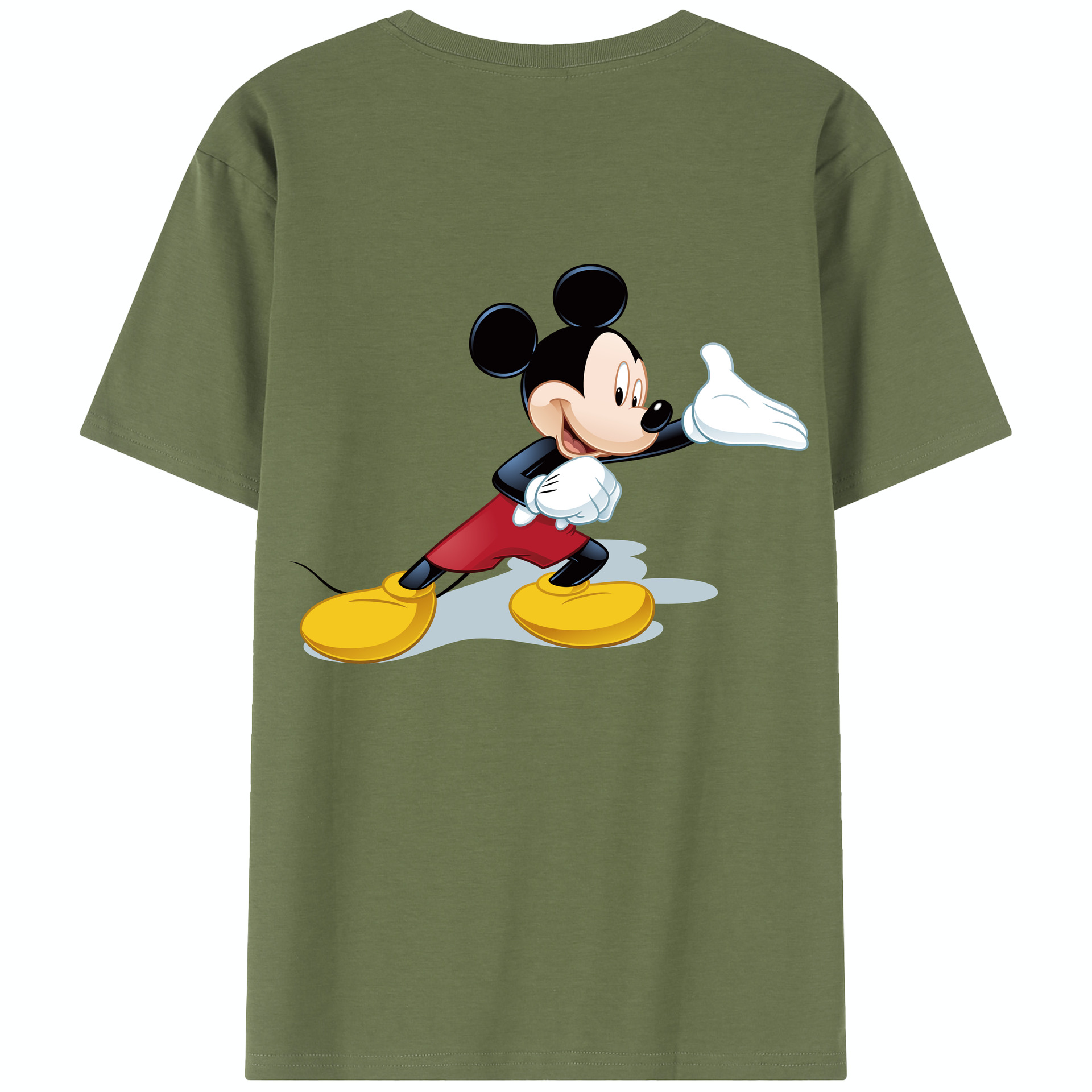 （画像用） ミッキーマウス Mickey Mouse 綿100％半袖Tシャツ（背面プリント）